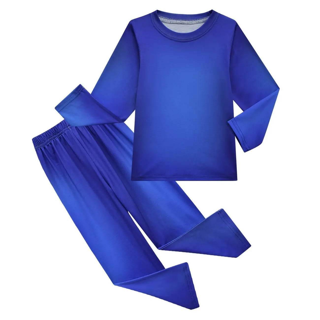 Game Roblox rainbow friends Costume Cosplay Blue Monster Pajamas set For Kids - zzcosplay