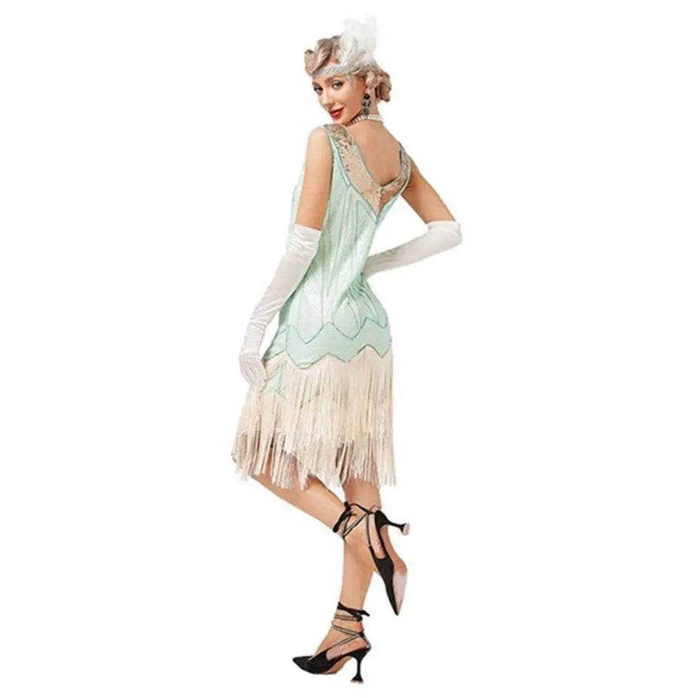 Gatsby 1920s Party Fringe Flapper Dress Retro Costume - zzcosplay