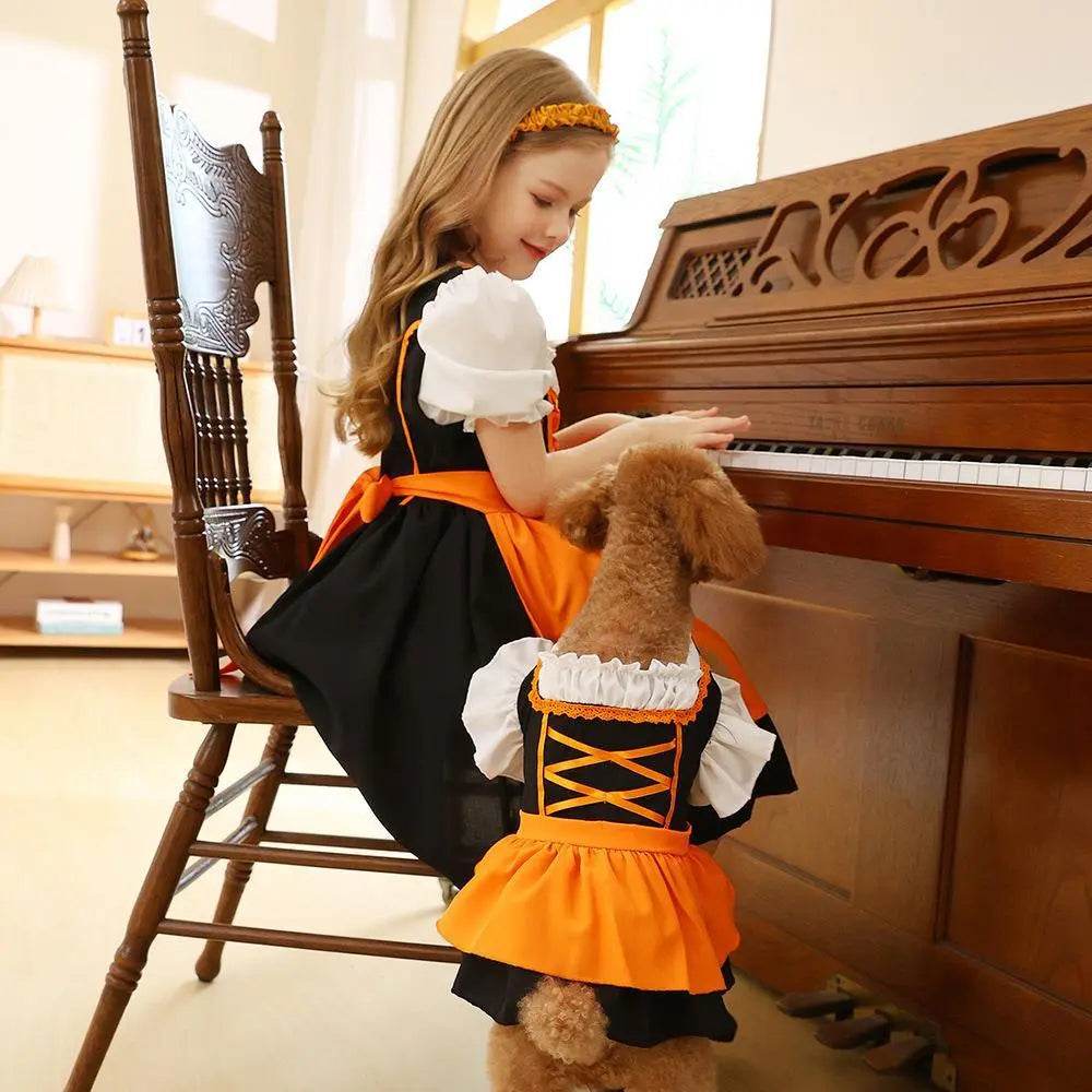 German Oktoberfest Halloween Costumes Matching Girls Pet Dog Outfits - zzcosplay
