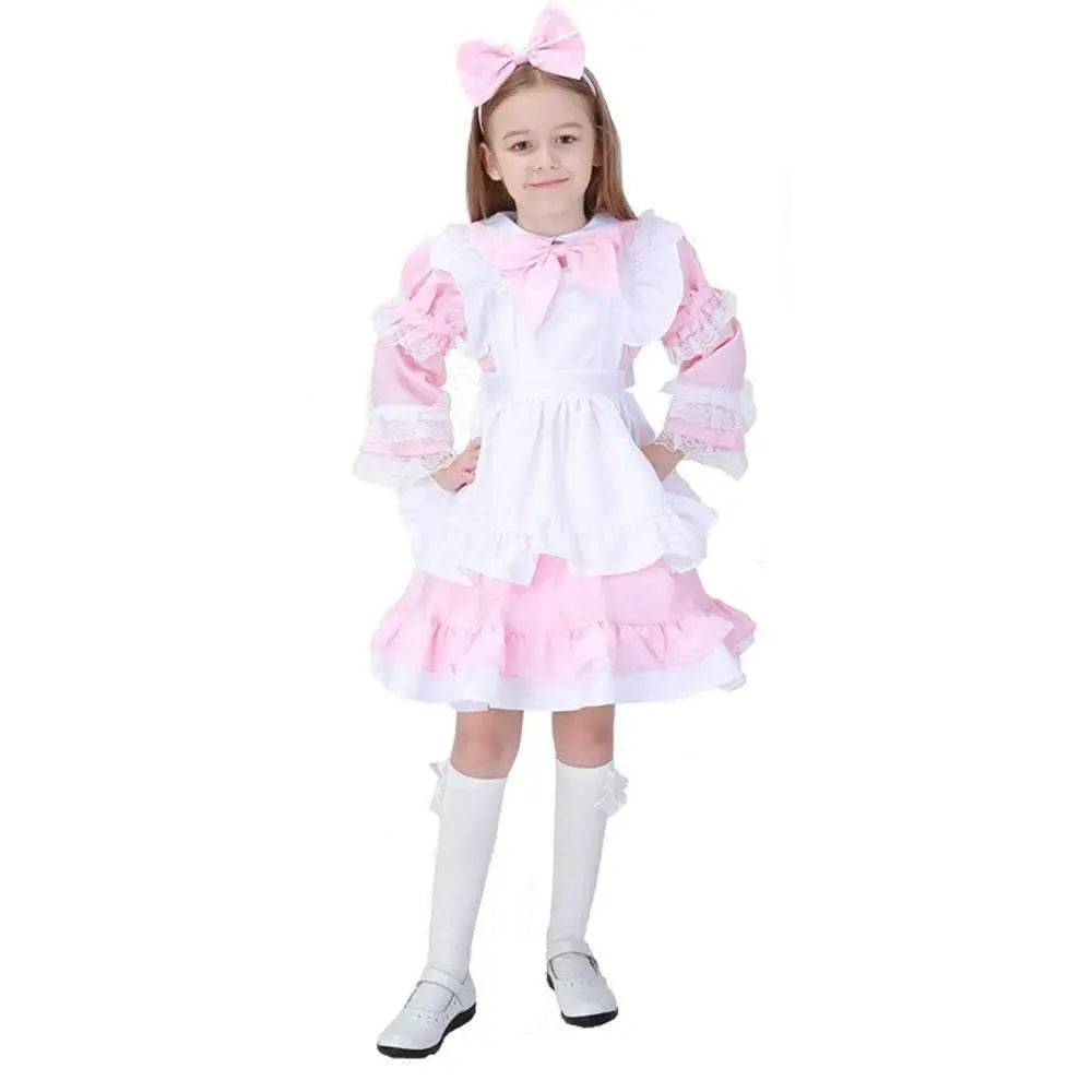 Halloween Alice Dress Girl's Princess Costume Maid Dress for kids - zzcosplay