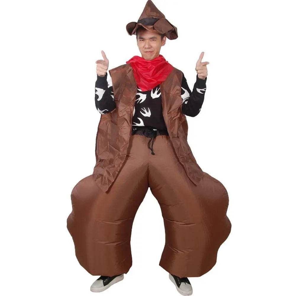 Halloween Cowboy Gunslinger Inflatable Party Stage Performance Cosplay Costume - zzcosplay