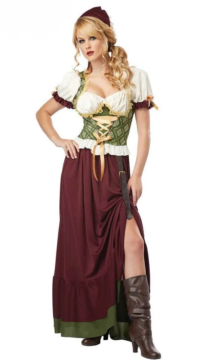 Halloween German Beer Women Dress Oktoberfest Cosplay Costume - zzcosplay
