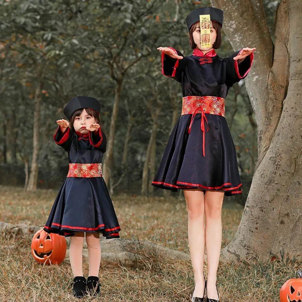 Halloween Qing Dynasty zombie cosplay costumes for Mom and Me - zzcosplay