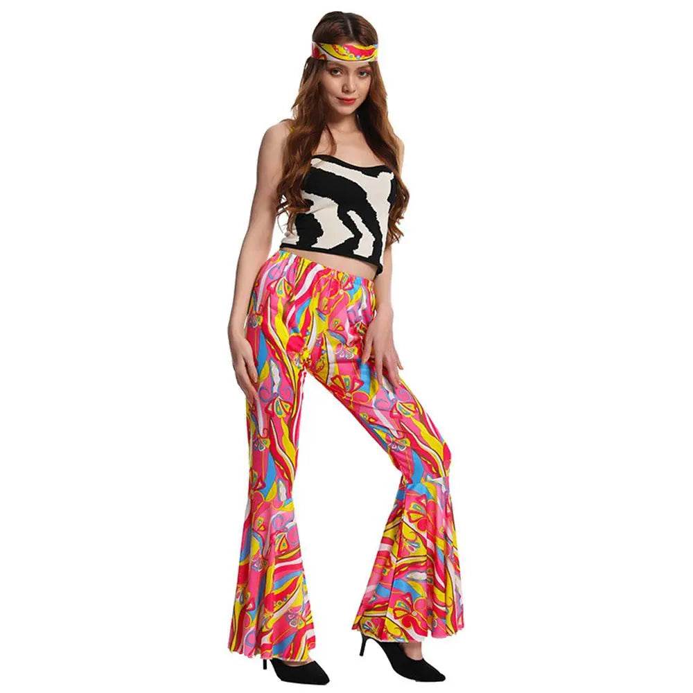 Hip Hop Rock Hippie 70s Costumes Cosplay Bell Bottoms - zzcosplay