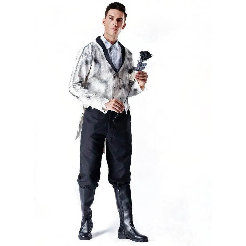 Horror Ghost Bride Couples Costume Halloween Outfits Cosplay Party Carnival - zzcosplay