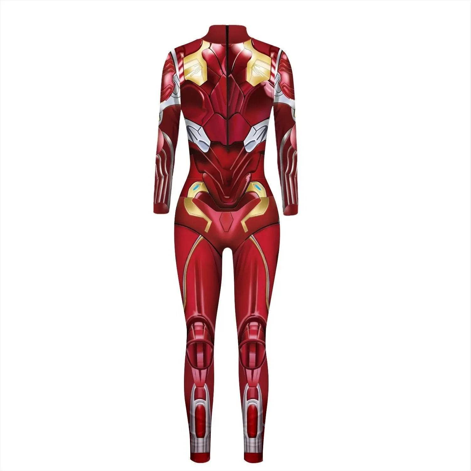 Iron Man Outfits Halloween Cosplay Costume Bodycon Women Jumpsuit - zzcosplay