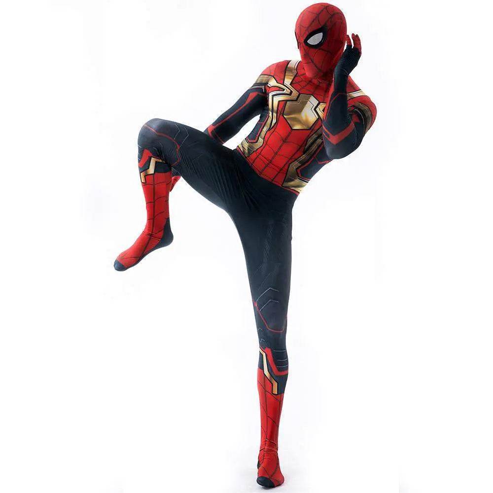 Iron Spider-Man No Way Home Peter Benjamin Parker Costume Cosplay Jumpsuit Halloween - zzcosplay