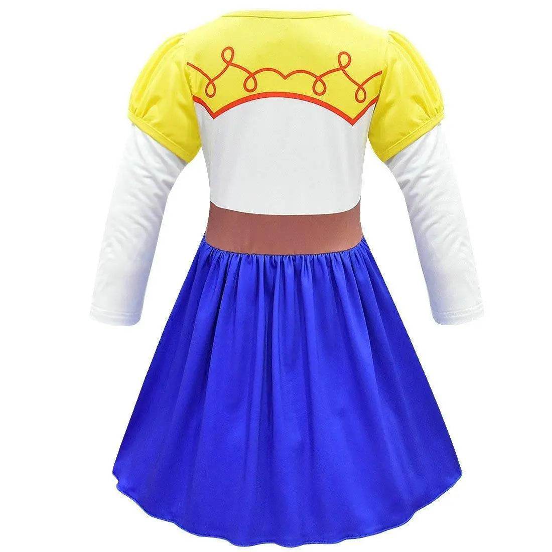 Jessie Toy Story 4 Costume Long Sleeve Dress for Kids Girls - zzcosplay