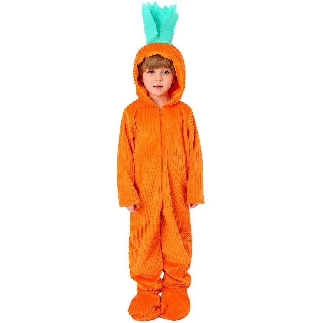 Kids Children White Rabbit Bunny Carrot Party Cosplay Halloween Easter Costume - zzcosplay