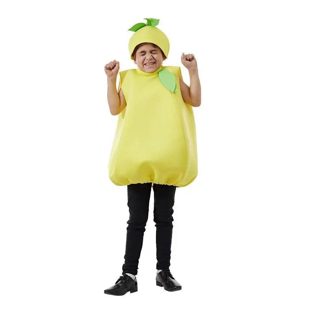 Kids Lemon Baby Fruit Jumpsuit Halloween Cosplay School Party Costumes - zzcosplay