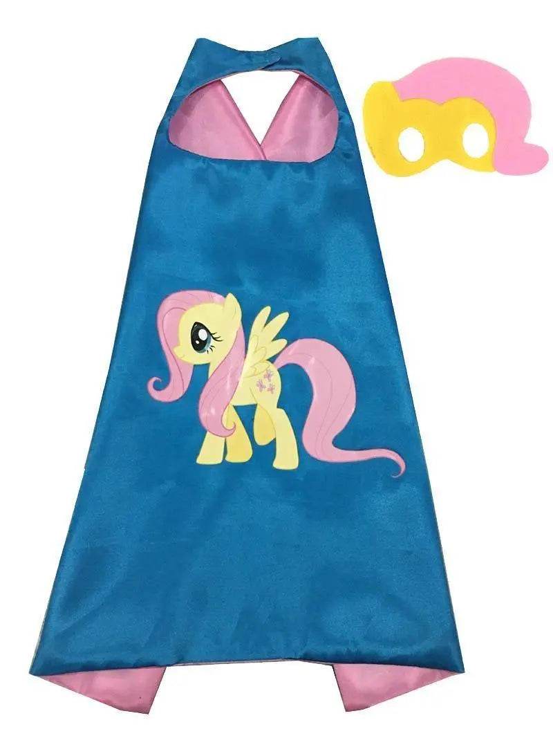 Kids My Little Pony Cape Mask Set Costume Cloak - zzcosplay
