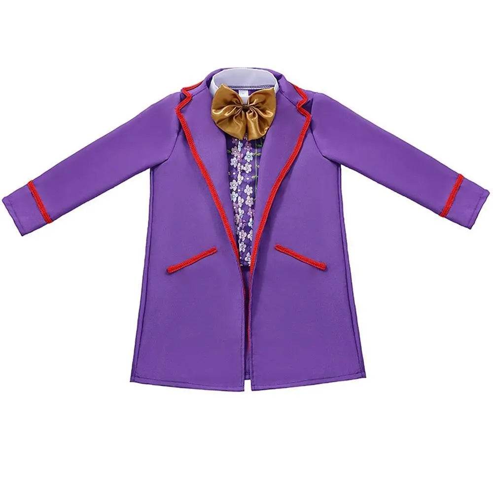 Kids Willy Wonka Charlie and the Chocolate Factory Johnny Depp Cosplay Suit Costume Set - zzcosplay