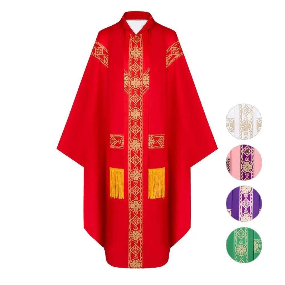 Medieval Cloak Spliced Priest Uniform Cosplay Costume Outfits Halloween Carnival Suit - zzcosplay