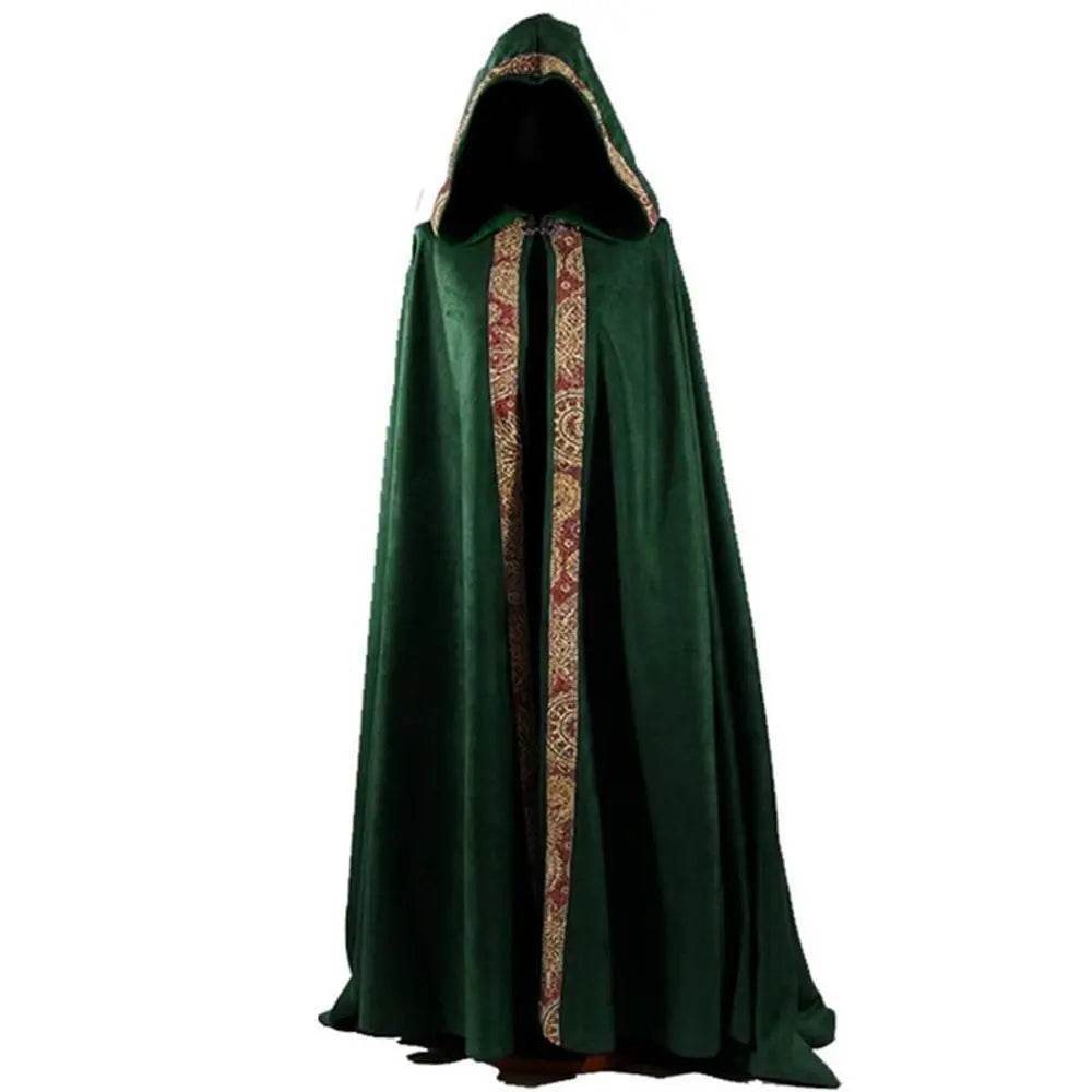 Men's Long Cloak Medieval Church Clergy Loose Dress Cape Cosplay Costume Halloween Outfit - zzcosplay