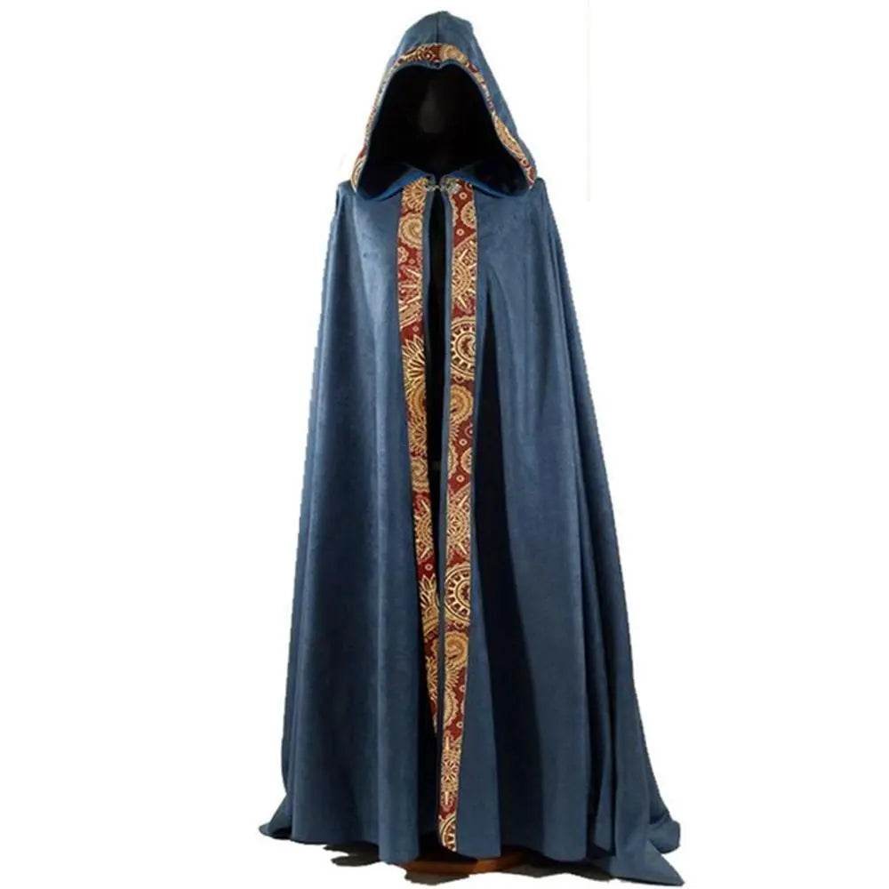 Men's Long Cloak Medieval Church Clergy Loose Dress Cape Cosplay Costume Halloween Outfit - zzcosplay