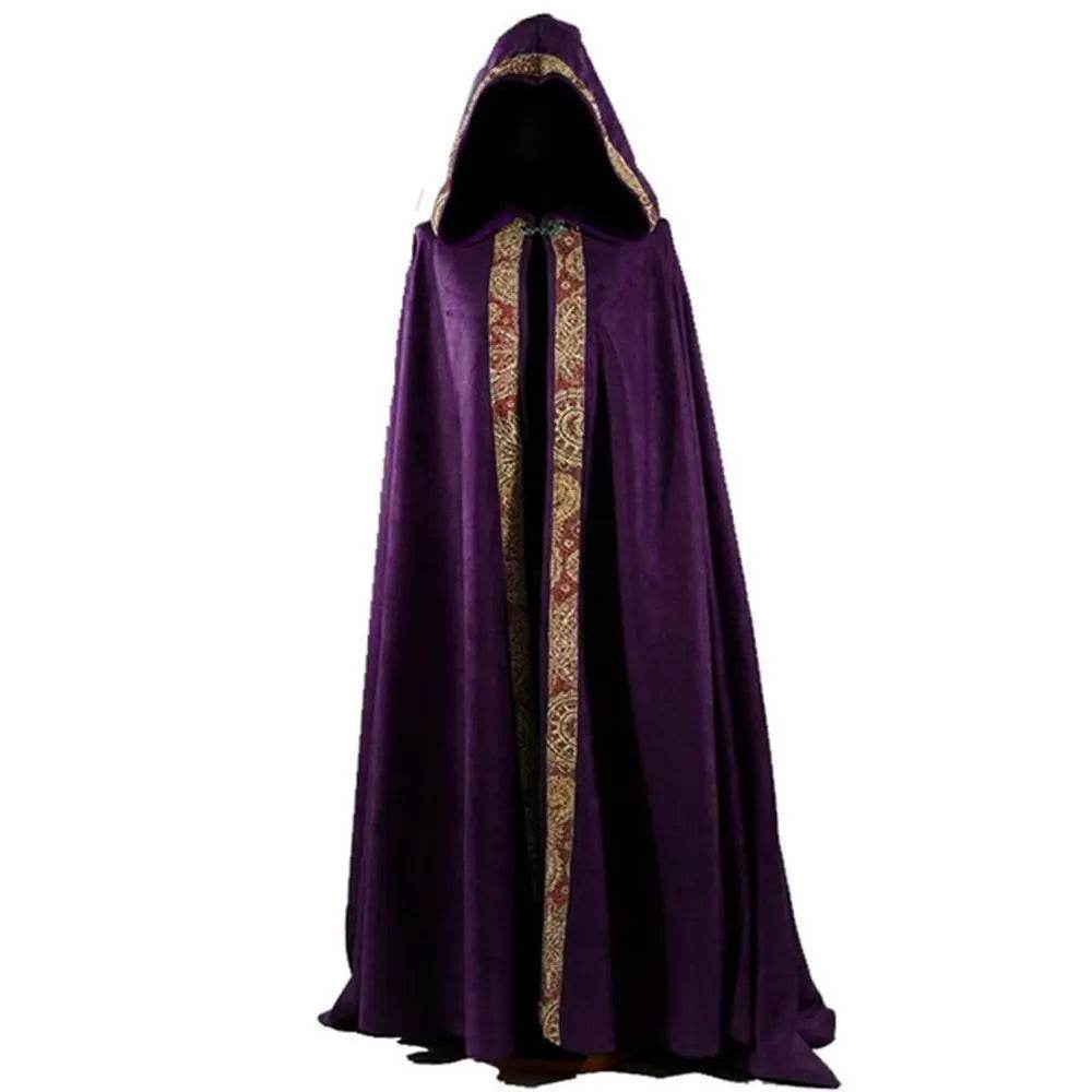 Men's Long Cloak Medieval Church Clergy Loose Dress Cape Cosplay Costume Halloween Outfit - zzcosplay