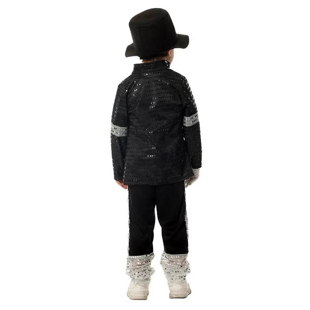 Michael Jackson Kids Performance Costume Tap Dance MJ Imitation Outfit - zzcosplay
