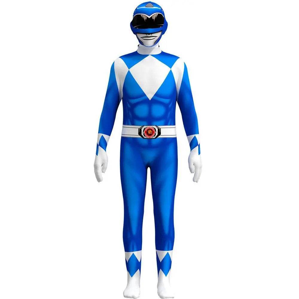 Mighty Morphin Power Rangers Costume Kids Superhero Bodysuit Halloween jumpsuits onesies - zzcosplay