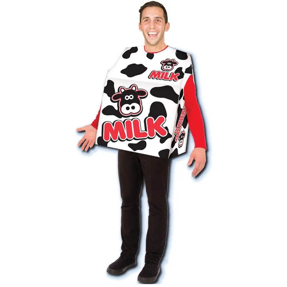 Milk Box Cosplay Costume Food Role-playing Parent-child Outfit Halloween Dress For Kids Adult - zzcosplay