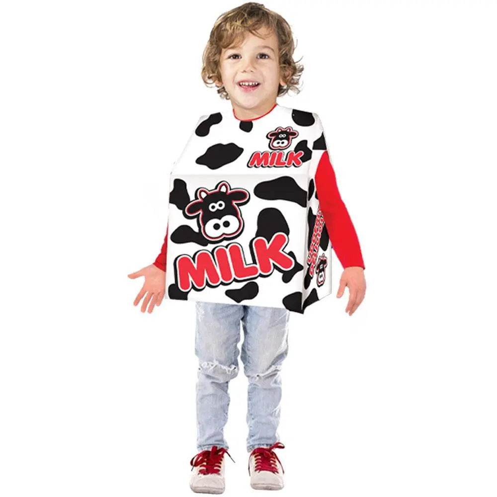 Milk Box Cosplay Costume Food Role-playing Parent-child Outfit Halloween Dress For Kids Adult - zzcosplay