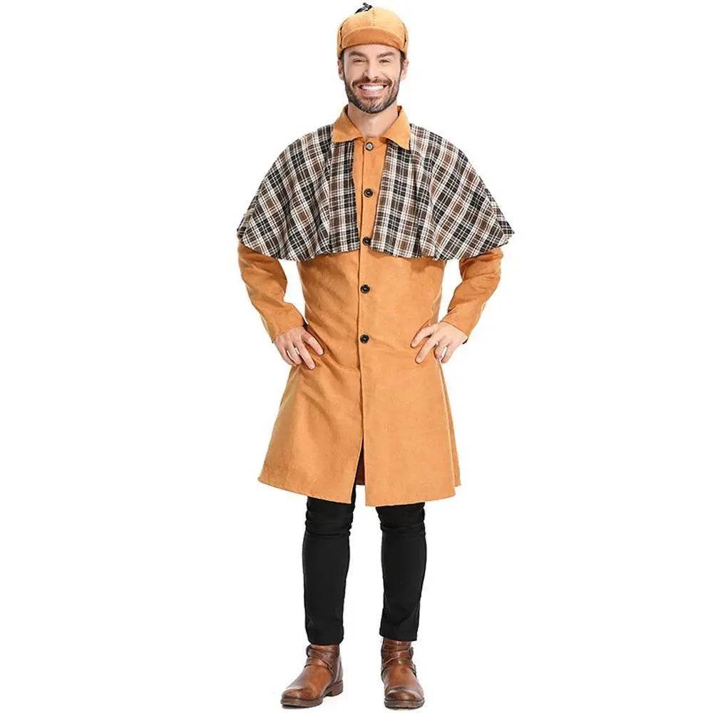 Mystery Game Role Playing Men Detective Adult Cosplay Costume Outfits Carnival Suit - zzcosplay