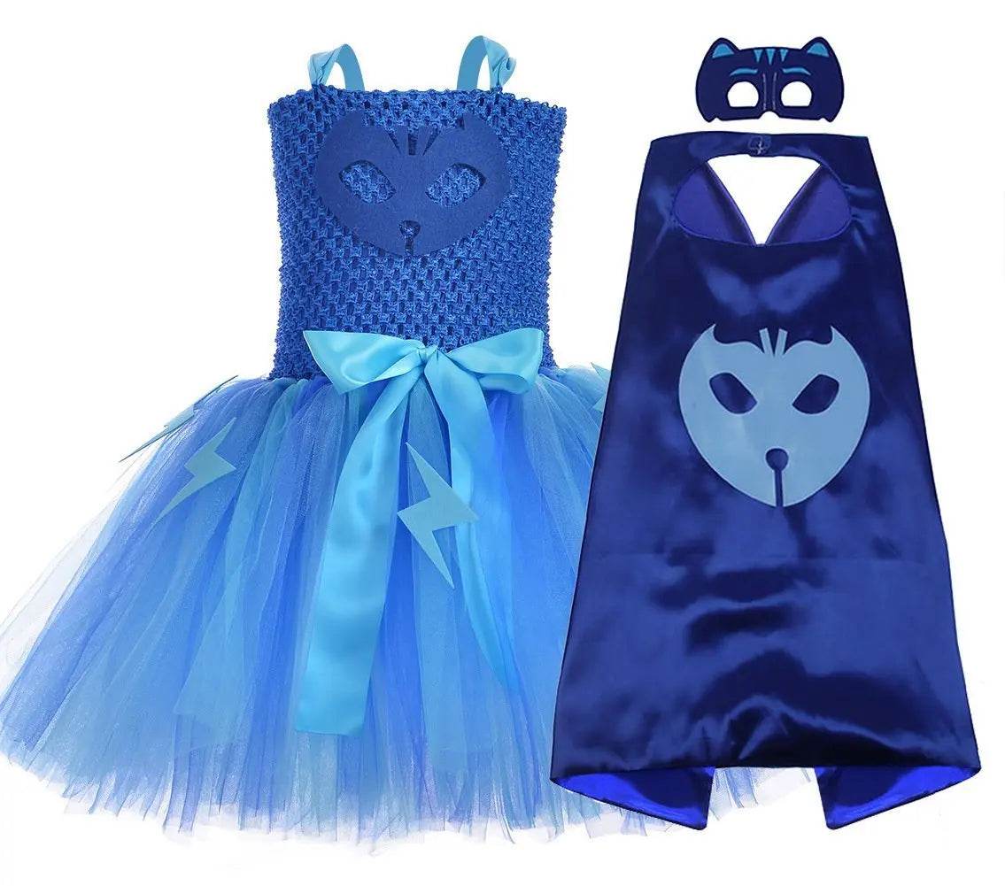 PJ Masks Superhero Cosplay Costumes Halloween Tutu Dress Suits - zzcosplay