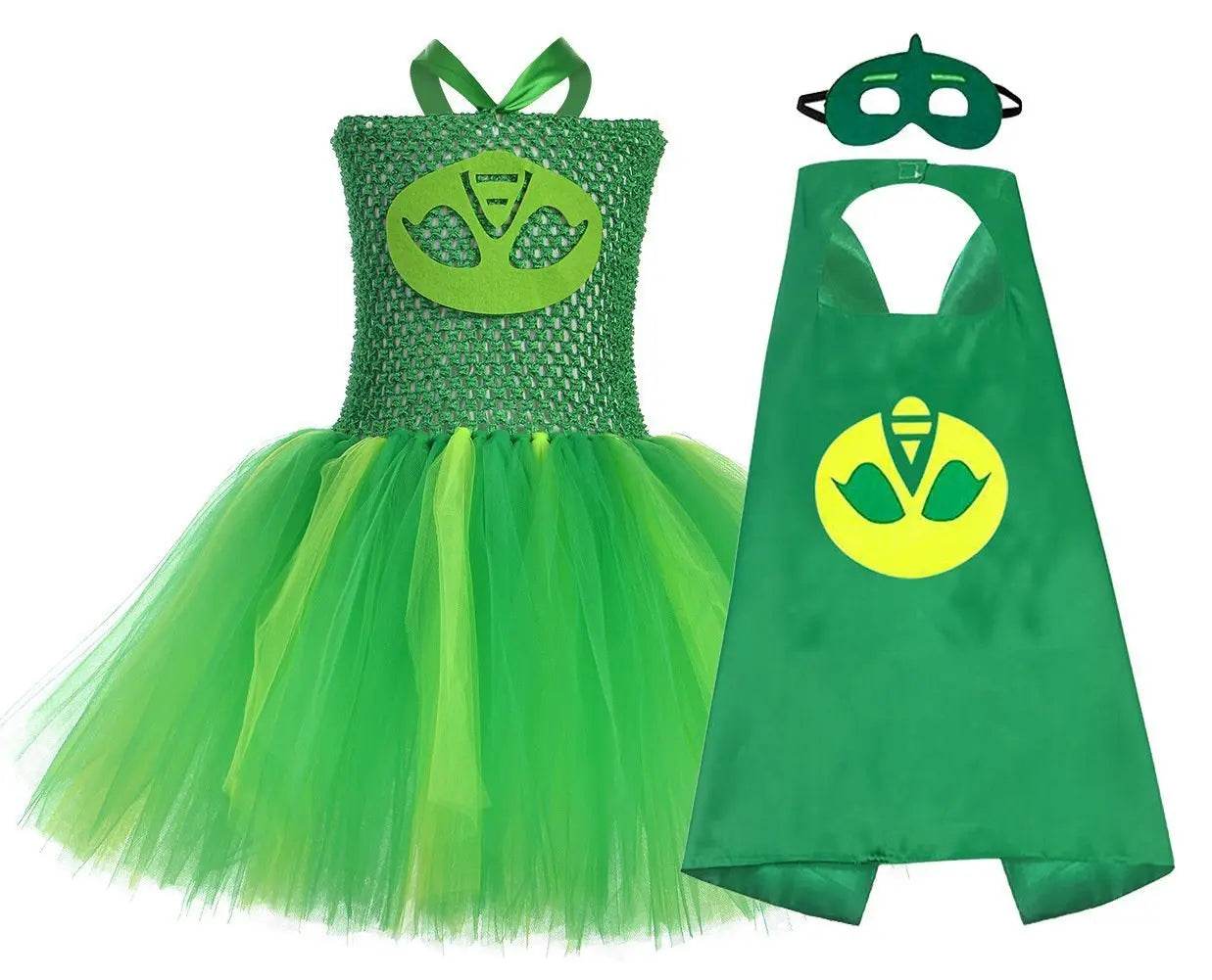 PJ Masks Superhero Cosplay Costumes Halloween Tutu Dress Suits - zzcosplay