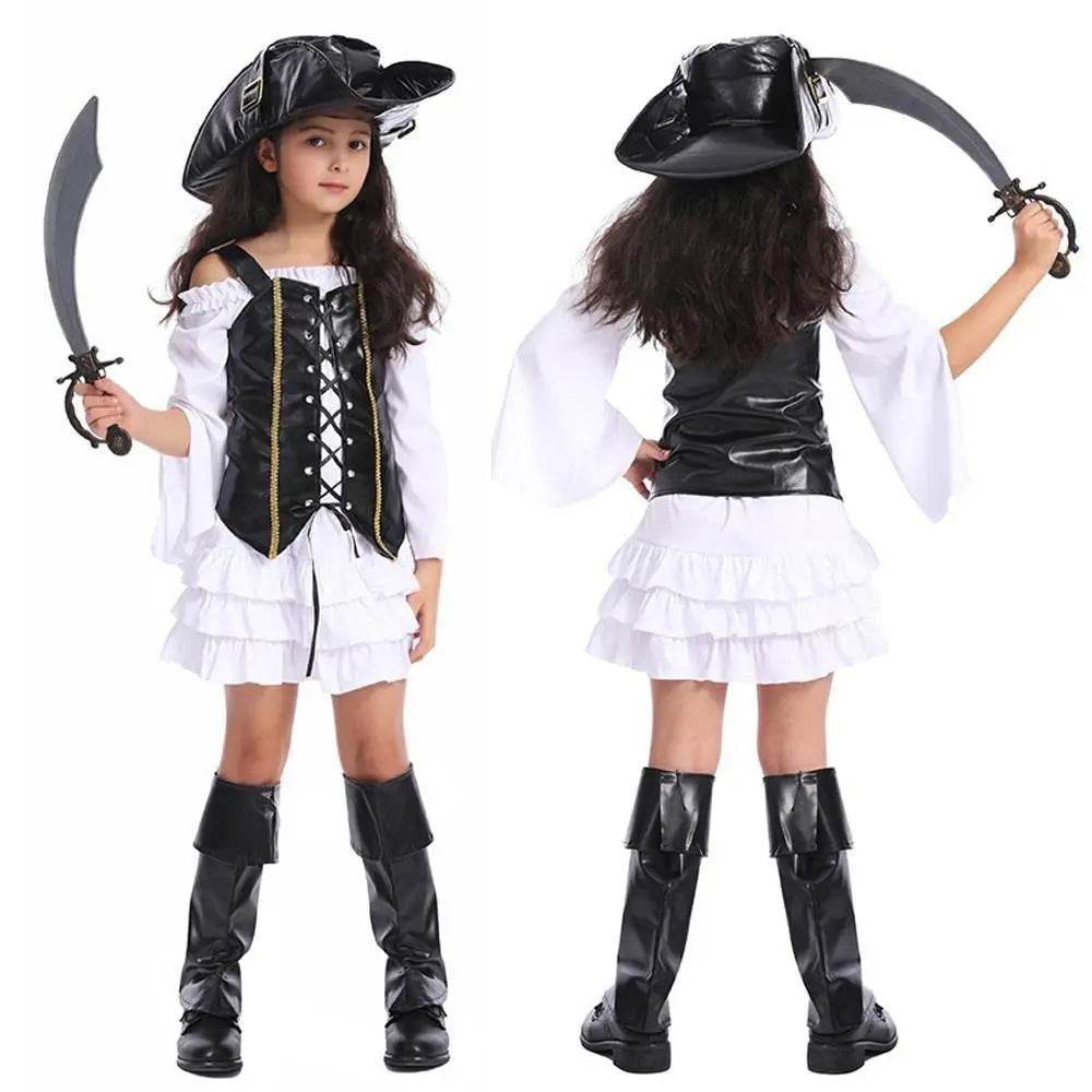 Pirate Outfit Cosplay Costume Fancy Dress Halloween For Kids - zzcosplay