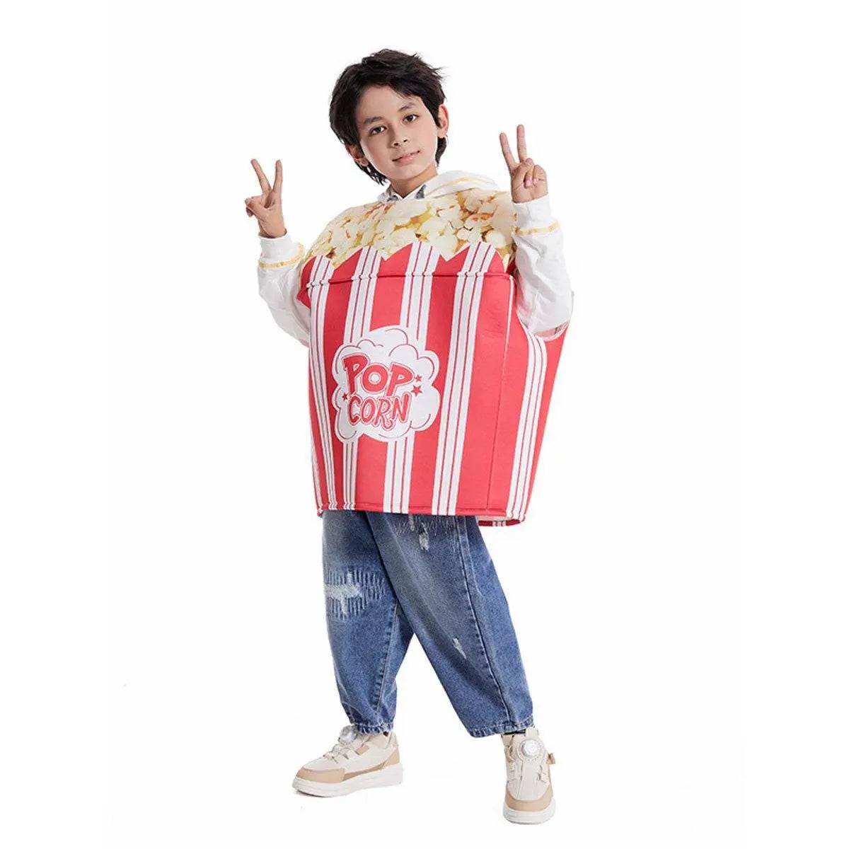 Popcorn Holiday Party Outfits Halloween Carnival Suit Cosplay Costume For Kids - zzcosplay