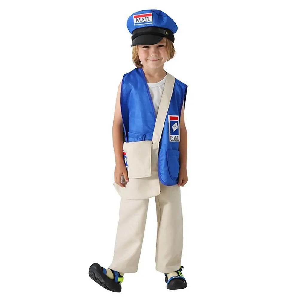 Postman Courier Uniform Kids Party Suit Cosplay Costumes Halloween - zzcosplay