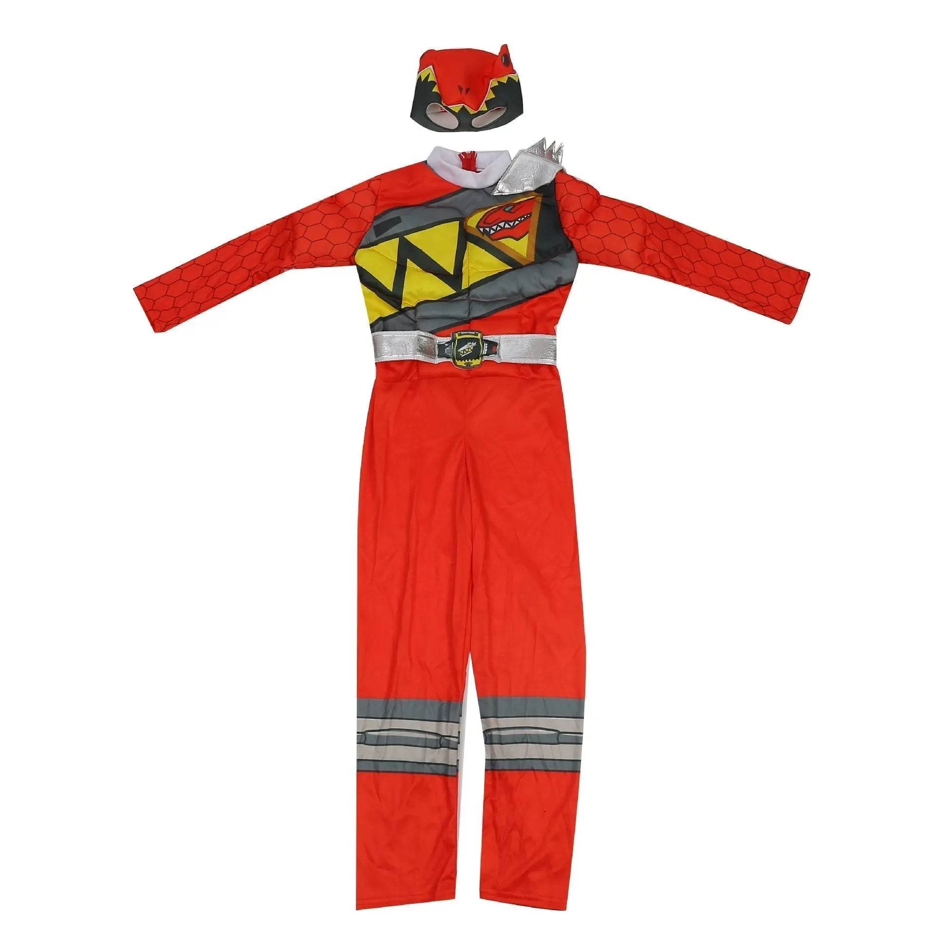 Power Rangers Costume For Boys Red Dino Charge Halloween Outfits - zzcosplay