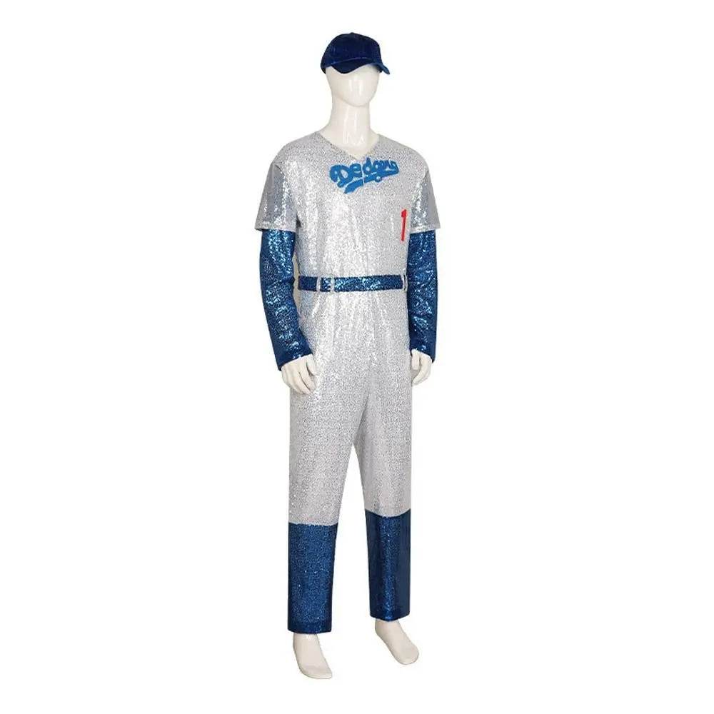 Rocketman Elton John Dodgers Baseball Costume Cosplay Uniform Halloween Carnival Suit - zzcosplay