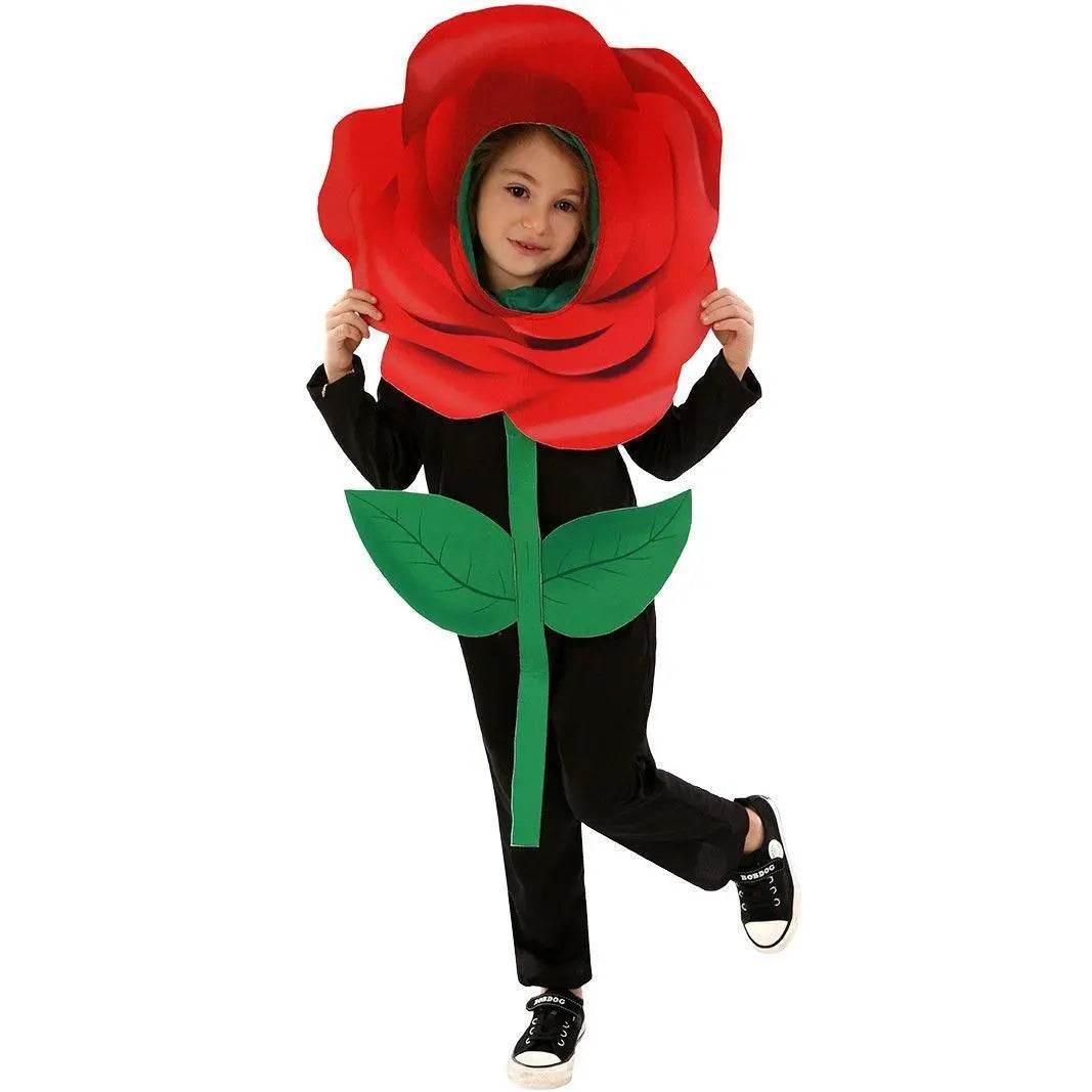 Rose Flower Children's Day Kids Jumpsuit Stage Party Cosplay Costumes - zzcosplay