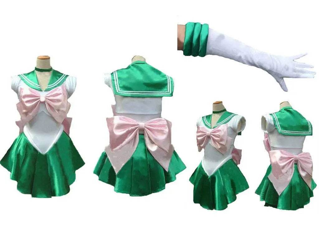 Sailor Moon Venus Uranus Cosplay Costume Dress Uniform With Gloves Halloween - zzcosplay