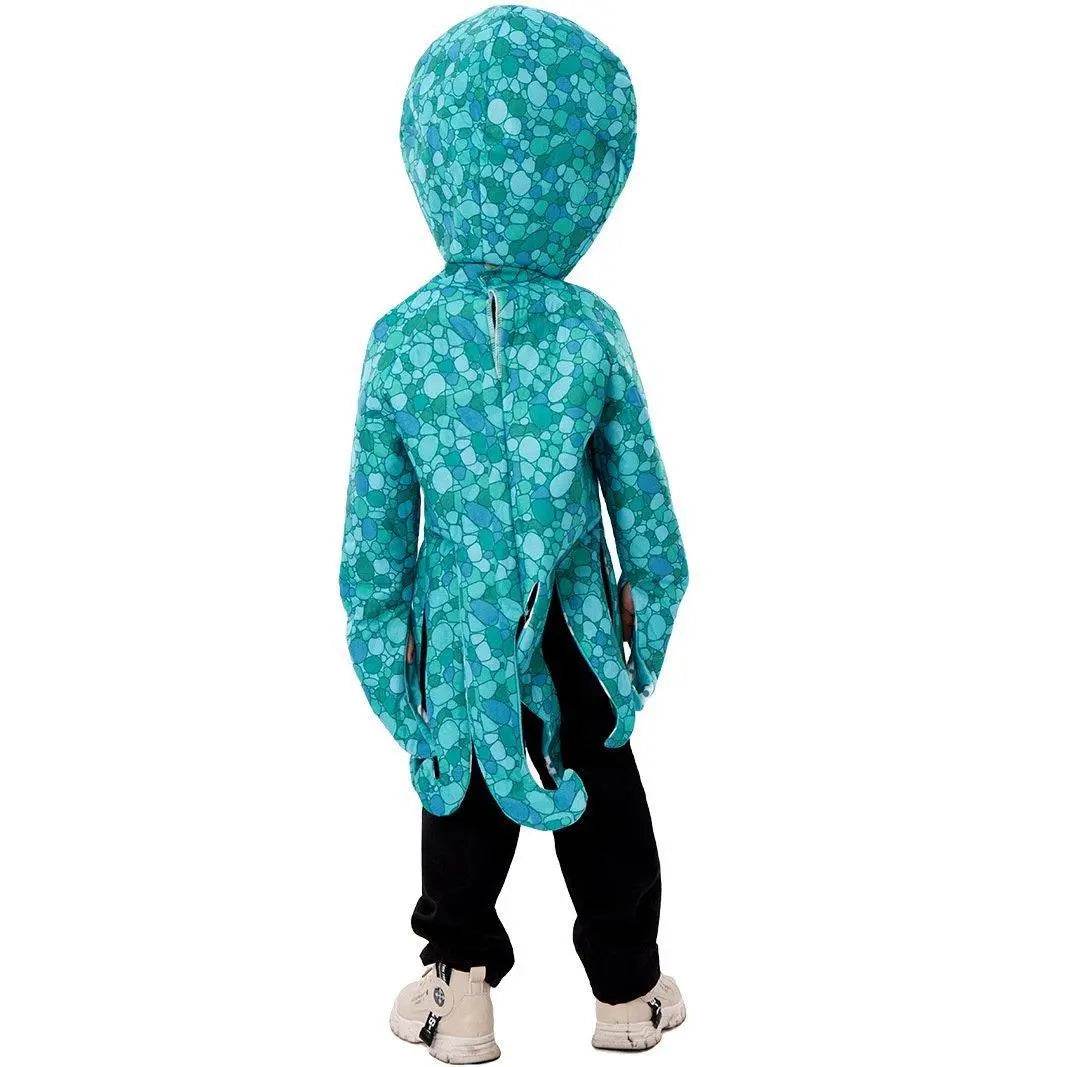 Squid Costume Blue Leggings Jumpsuit Marine Life Cosplay Halloween Christmas School Party For Kids - zzcosplay