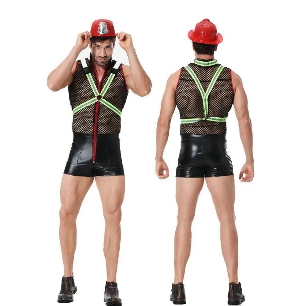 Stag Do Party Fancy Dress Firemen Costume Outfit for Men Clubwear Party - zzcosplay