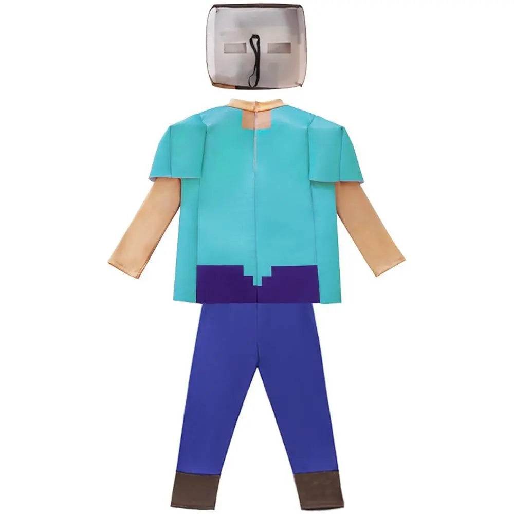 Steve Costume Minecraft Herobrine Notch Alex Cosplay Stage Game Costumes Suits For Kids - zzcosplay