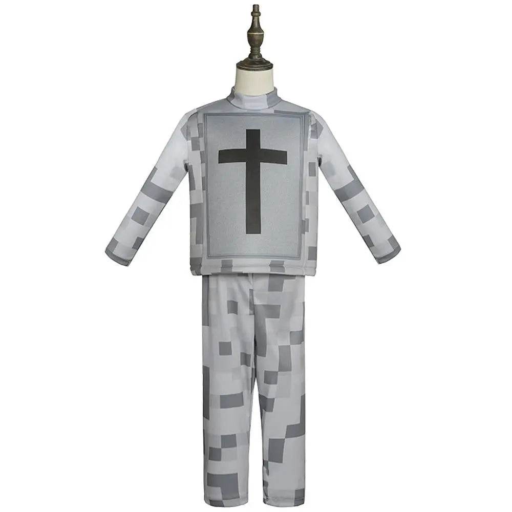Steve Costume Minecraft Herobrine Notch Alex Cosplay Stage Game Costumes Suits For Kids - zzcosplay