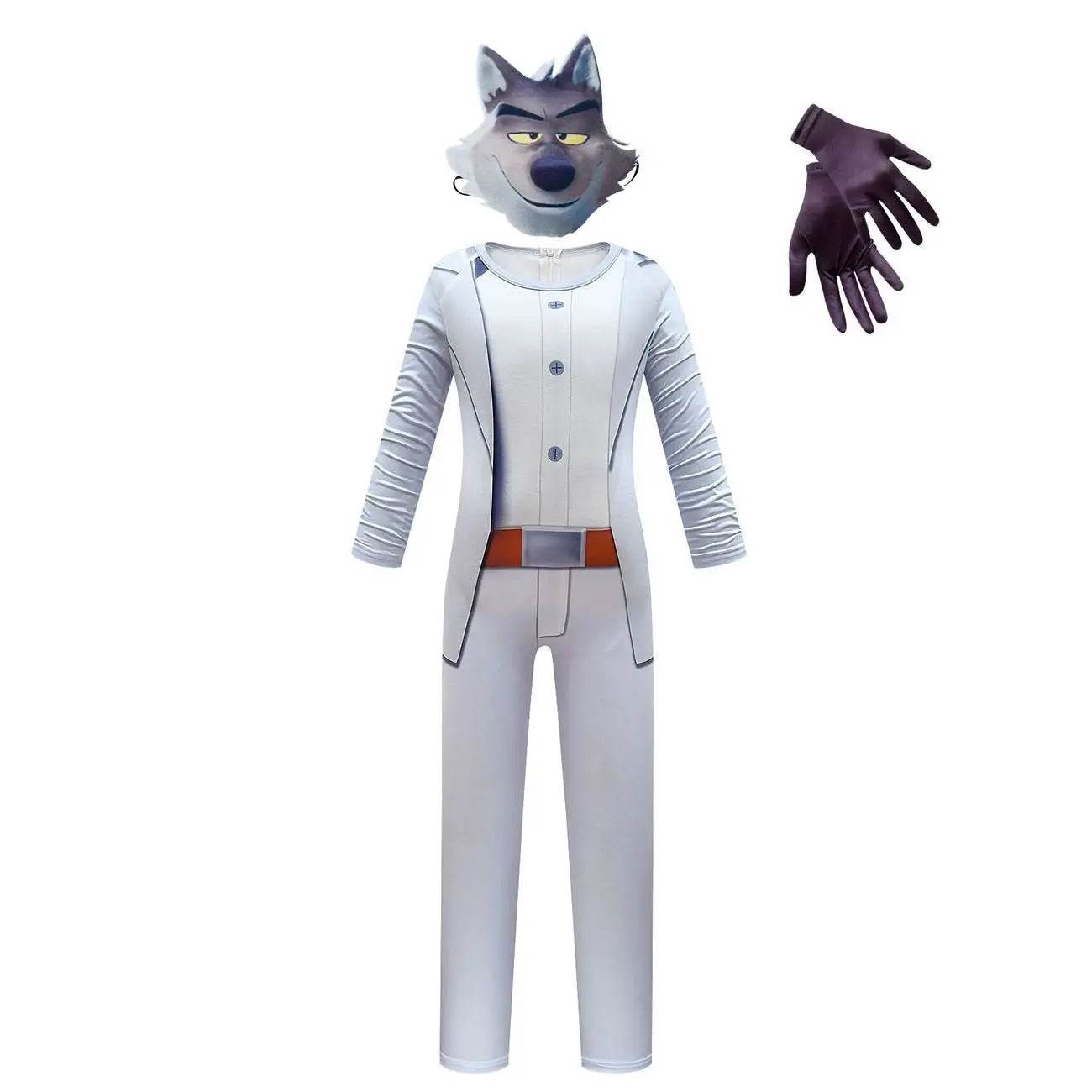The Bad Guys Wolf Cosplay Costumes Jumpsuit Romper Halloween Outfit Dress For Kids Boys - zzcosplay