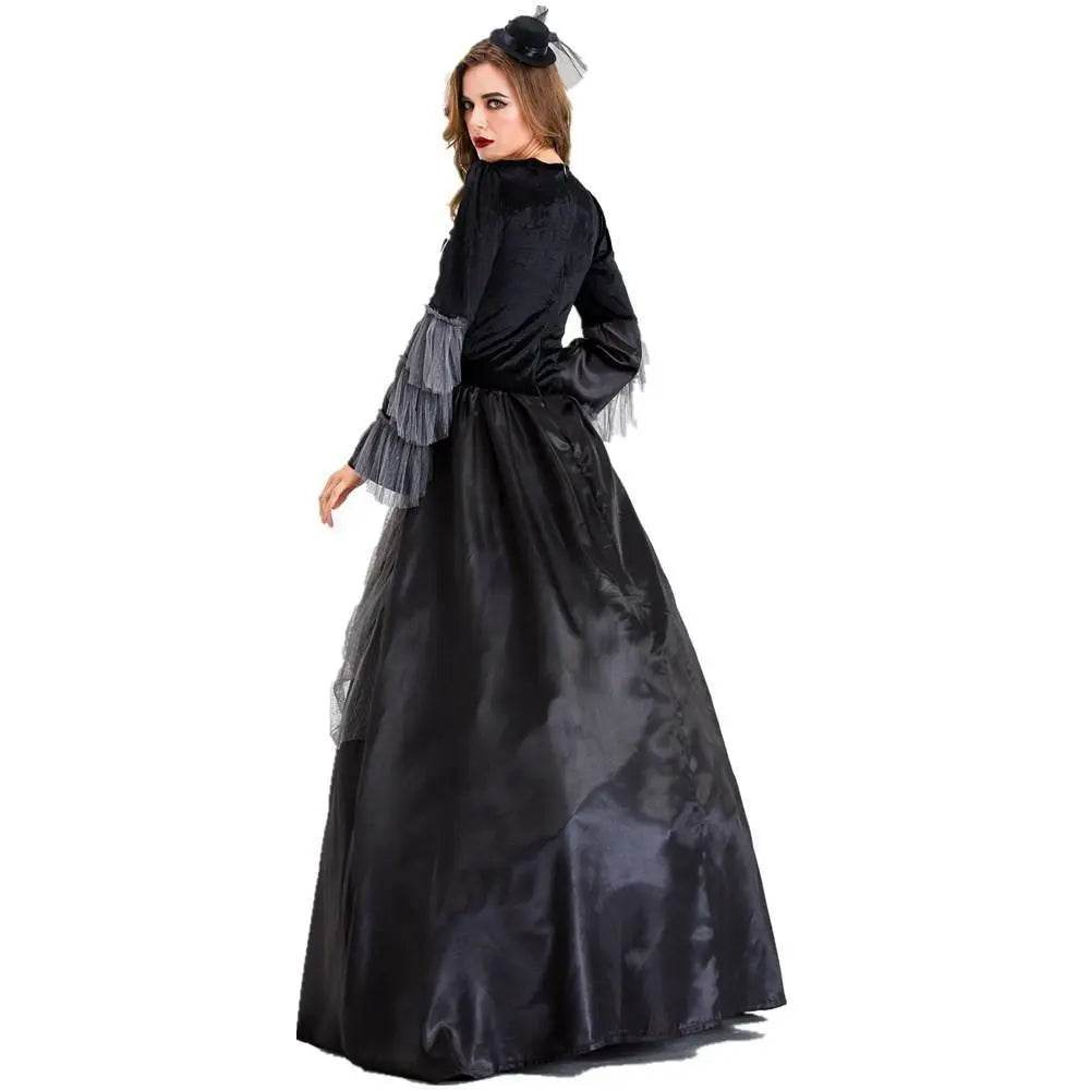 Vampires Costume Halloween Cosplay Dress Gothic Queen Outfit Gorgeous Elegant Witch Cosplay Costume - zzcosplay