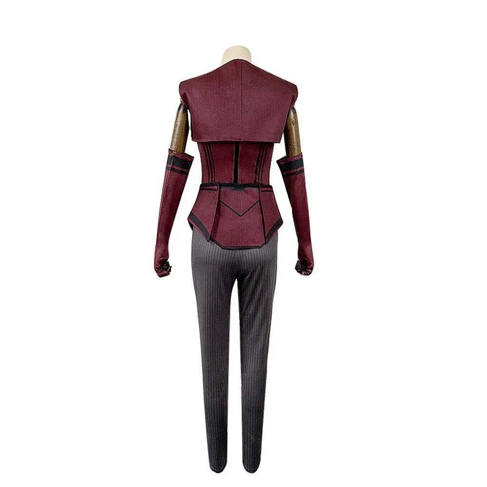 Wanda Maximoff Costume Cosplay Jumpsuit Red Witch Cloak Halloween Outfit for Woman - zzcosplay