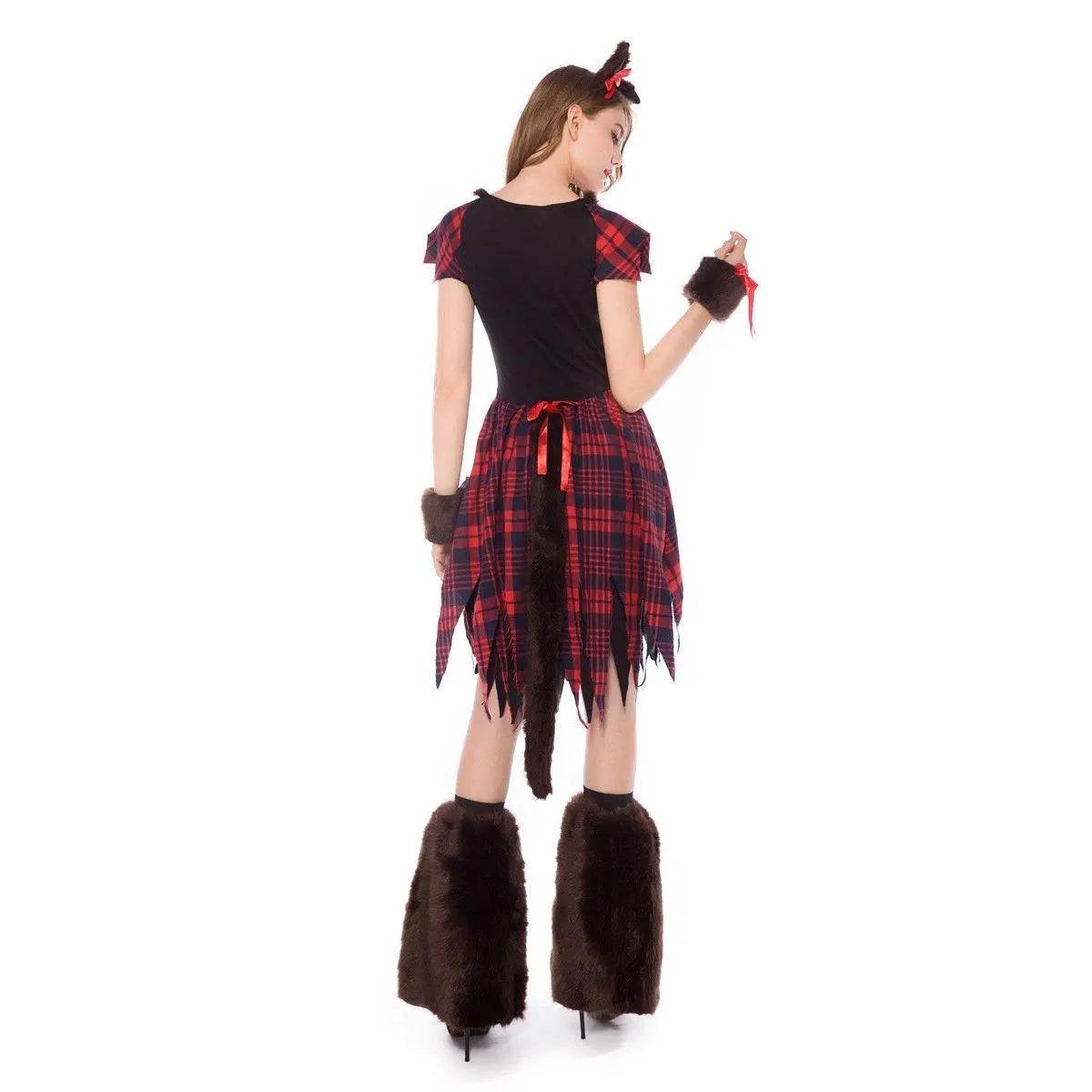 Womens Werewolf Costume Party Clubwear Halloween - zzcosplay