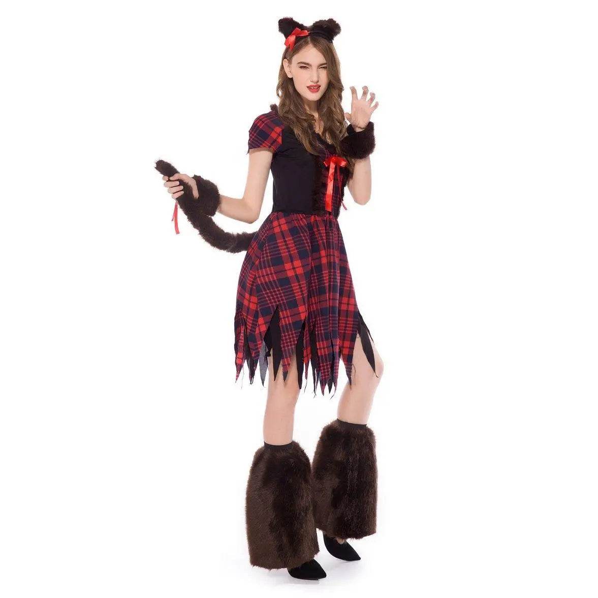 Womens Werewolf Costume Party Clubwear Halloween - zzcosplay