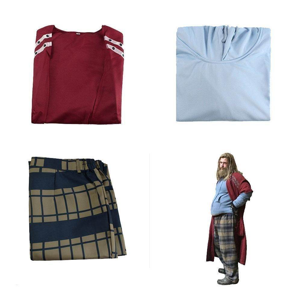 Avengers Endgame Thor Outfit Cosplay Costume Long Pants Set Halloween Full Suit For Men - zzcosplay