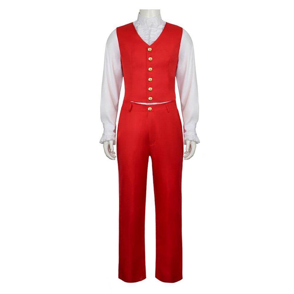 Beetlejuice 2 Michael Keaton Costume Red Suit for Men Kids Party Halloween - zzcosplay