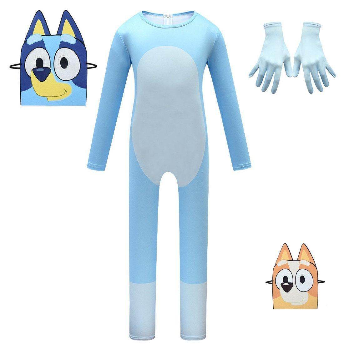 Boys Bluey Girls Bingo Dog Kids Halloween Cosplay Party jumpsuit Onesie Costume - zzcosplay