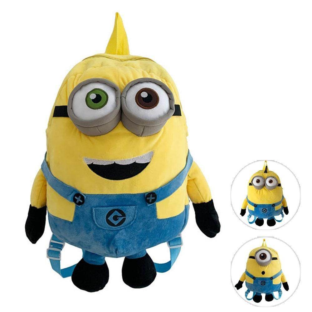Despicable Me Minions Plush school bag large capacity student cartoon backpack - zzcosplay