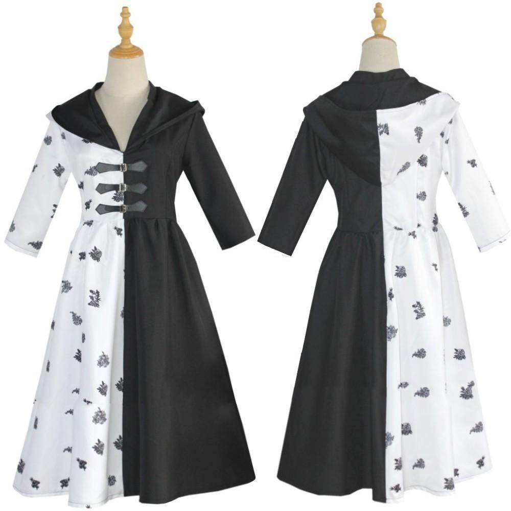 Evil Madame Costume Cruella De Vil cosplay dress 101 Dalmatians - zzcosplay