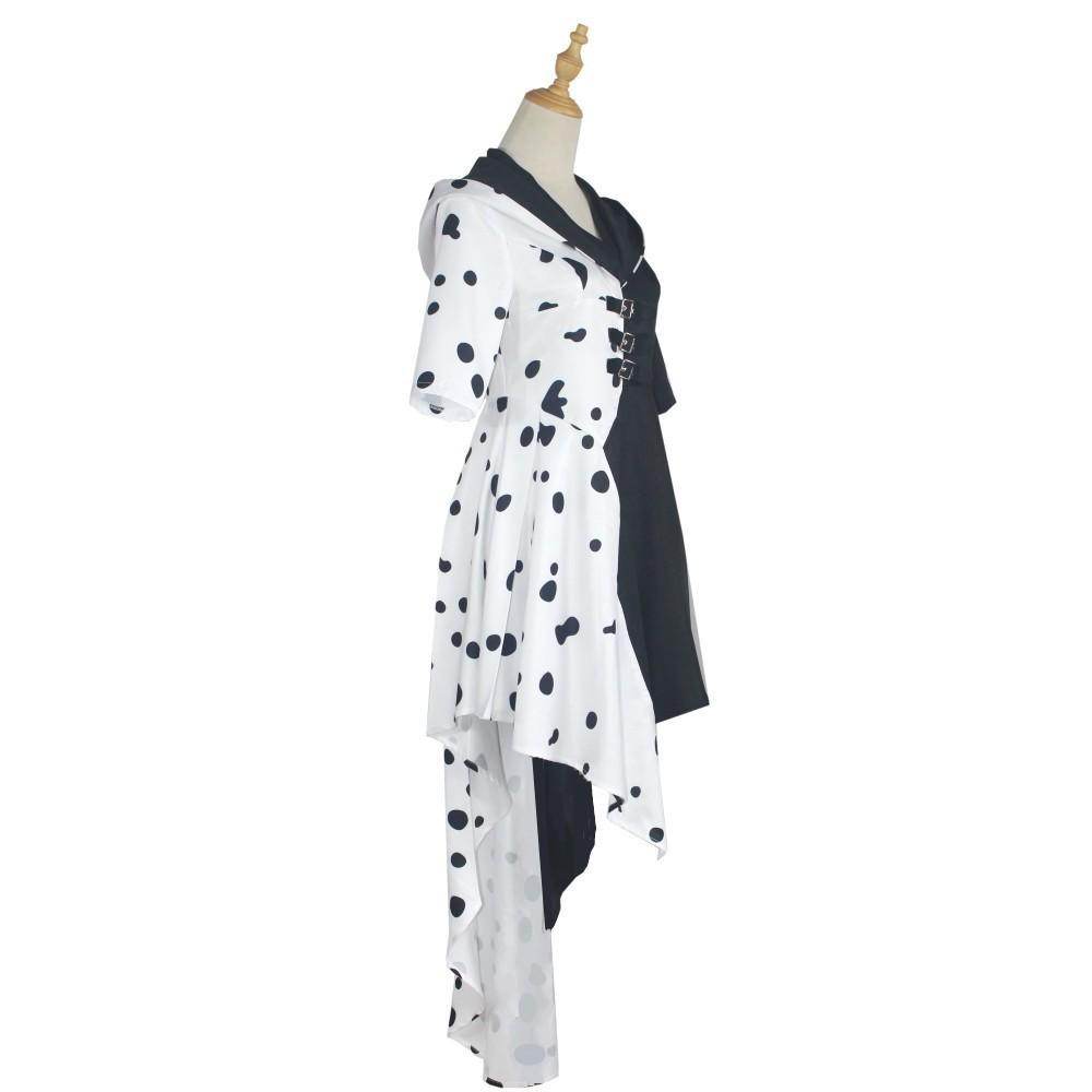 Evil Madame Costume Cruella De Vil cosplay dress 101 Dalmatians - zzcosplay
