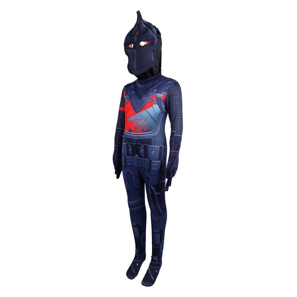 Fortnite Boy Black Knight Costume Jumpsuit for Kids - zzcosplay